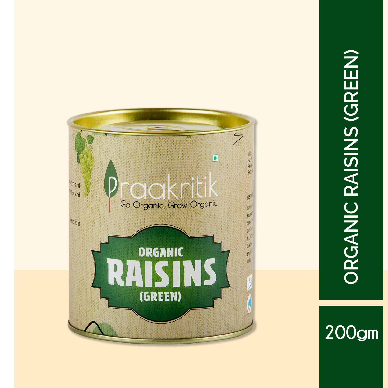 Green Kishmish Raisins | 200 G | Praakritik